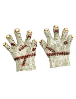 Kostümzubehör Handschuhe Latex Frankenstein Farbe: weiß