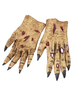 Kostümzubehör Handschuhe Latex Zombie Farbe: beige