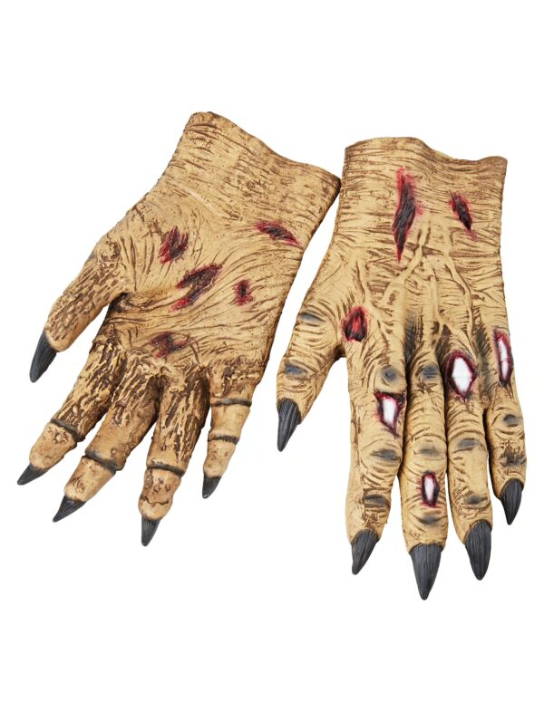 Kostümzubehör Handschuhe Latex Zombie Farbe: beige