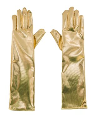 Kostümzubehör Handschuhe Metallic 40cm gold one size