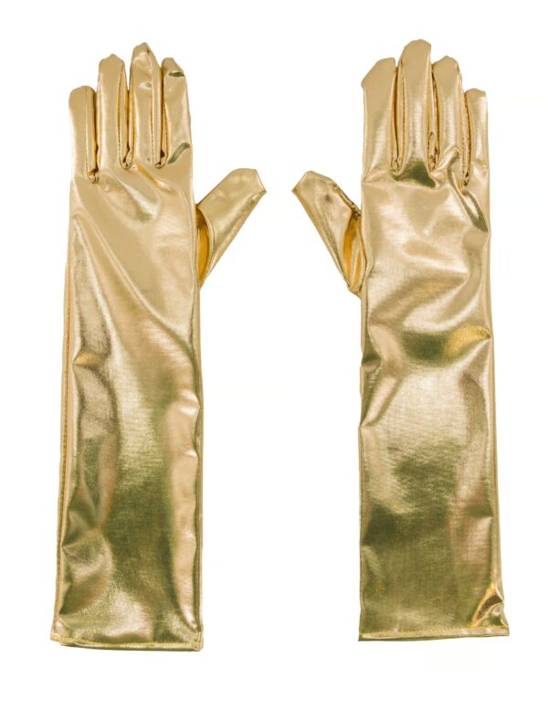 Kostümzubehör Handschuhe Metallic 40cm gold one size