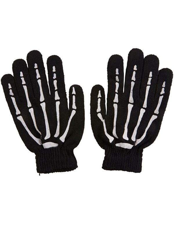 Kostümzubehör Handschuhe Skelett Kinder weiß