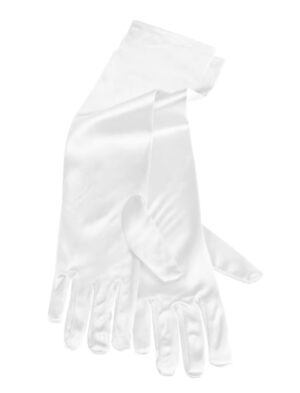 Kostümzubehör Handschuhe superlang Satin 60cm weiß one size