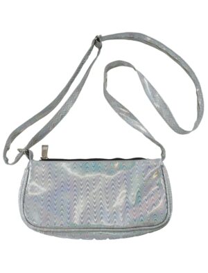 Kostümzubehör Handtasche Laser silber