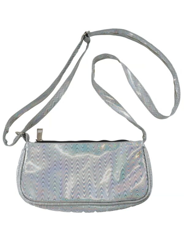 Kostümzubehör Handtasche Laser silber