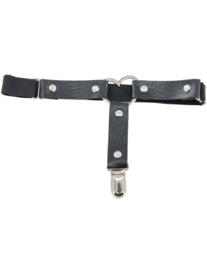 Kostümzubehör Harness Beingürtel schwarz