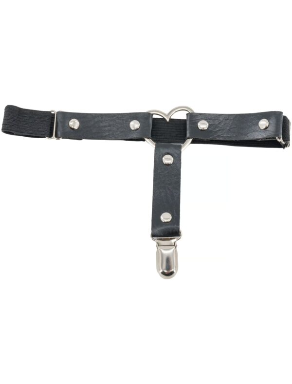 Kostümzubehör Harness Beingürtel schwarz