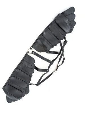 Kostümzubehör Harness mit Flügeln schwarz