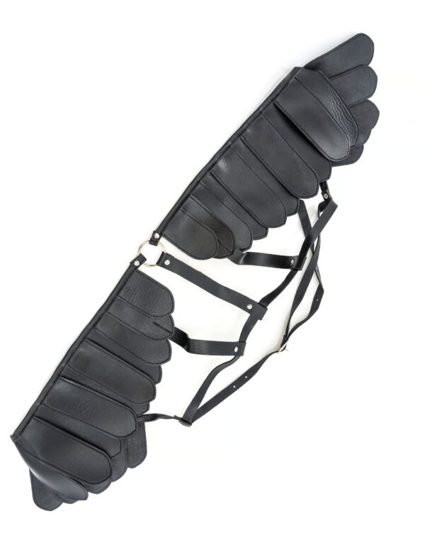 Kostümzubehör Harness mit Flügeln schwarz
