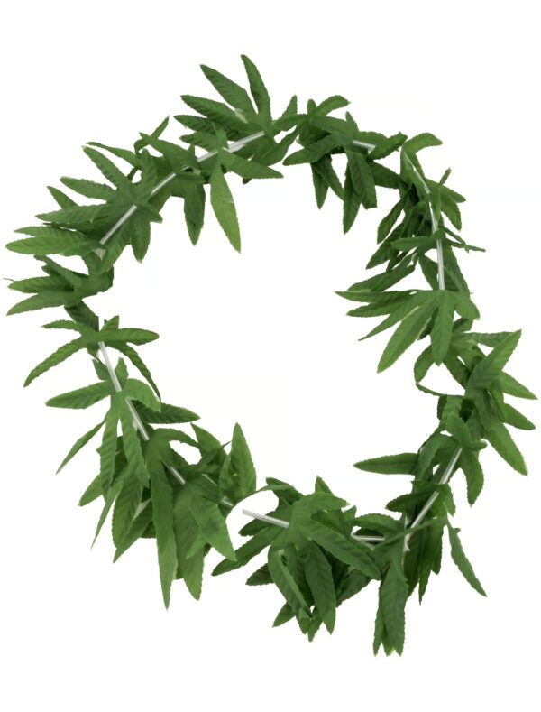 Kostümzubehör Hawaiikette Cannabis grün