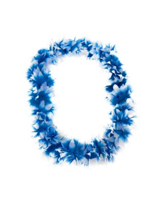 Kostümzubehör Hawaiikette de luxe blau/weiß