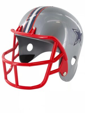 Kostümzubehör Helm American Football Herren grau/rot