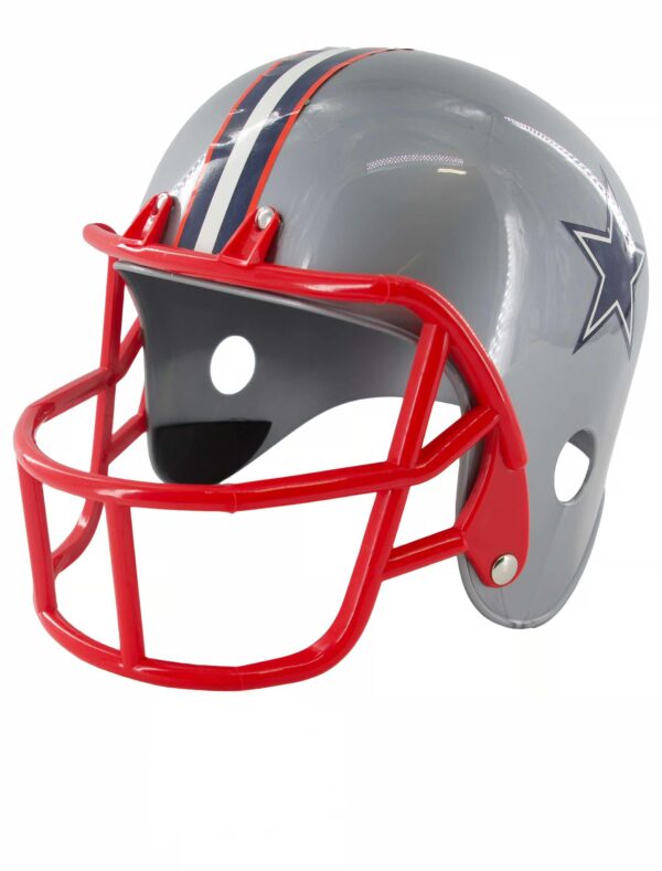 Kostümzubehör Helm American Football Herren grau/rot