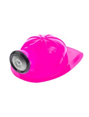 Kostümzubehör Helm mit Lampe pink one size
