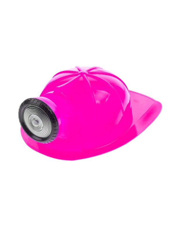 Kostümzubehör Helm mit Lampe pink one size