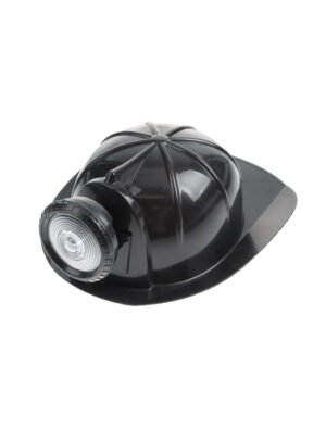 Kostümzubehör Helm mit Lampe schwarz