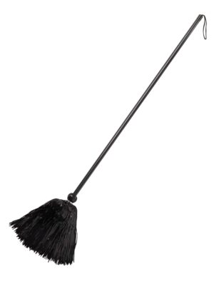 Kostümzubehör Hexenbesen 90cm schwarz de luxe