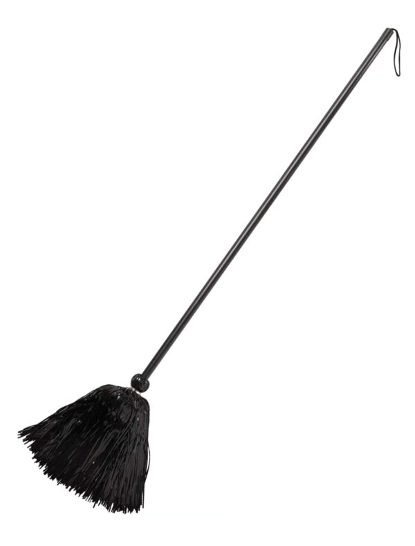 Kostümzubehör Hexenbesen 90cm schwarz de luxe