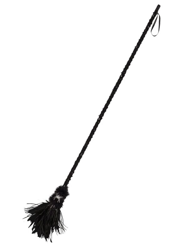 Kostümzubehör Hexenbesen schwarz de luxe 125cm