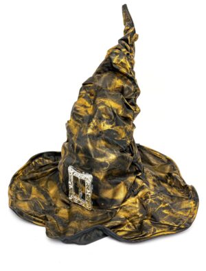 Kostümzubehör Hexenhut gold