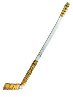Kostümzubehör Hockeyschläger blutig 96cm gold/silber