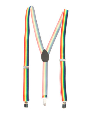 Kostümzubehör Hosenträger Regenbogen Farbe: mehrfarbig