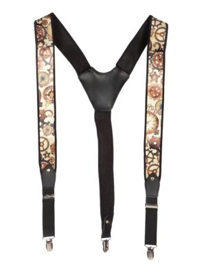 Kostümzubehör Hosenträger Steampunk Farbe: schwarz/braun