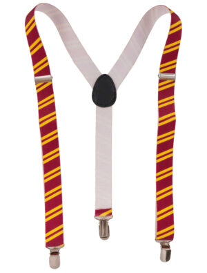 Kostümzubehör Hosenträger Zauberer rot/gelb