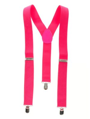 Kostümzubehör Hosenträger uni pink