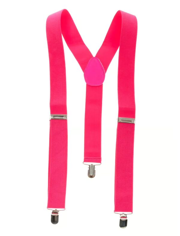 Kostümzubehör Hosenträger uni pink