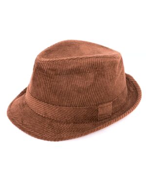 Kostümzubehör Hut Cord-Optik braun