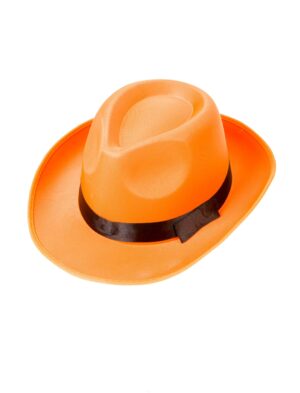 Kostümzubehör Hut Fedora orange