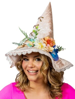 Kostümzubehör Hut Fee mit Spitze rosa 59