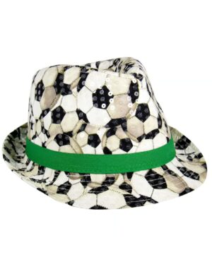 Kostümzubehör Hut Fußball one size Farbe: schwarz/weiß