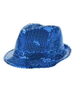 Kostümzubehör Hut Pailletten blau one size