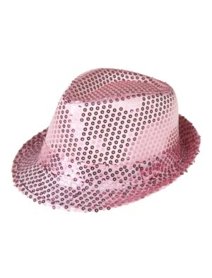 Kostümzubehör Hut Pailletten rosa one size