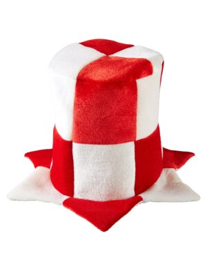 Kostümzubehör Hut Plüsch rot/weiß