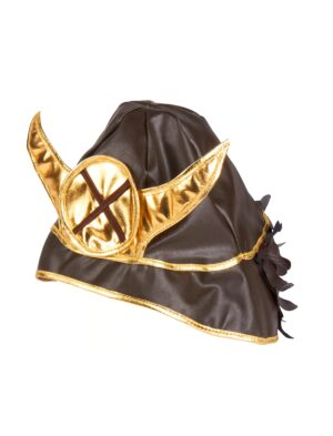 Kostümzubehör Hut Samurai mongolisch Farbe: gold/braun