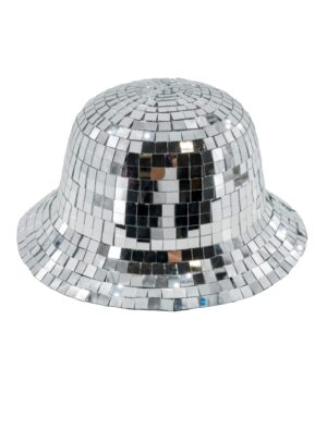 Kostümzubehör Hut Spiegelmosaik Metallic silber one size