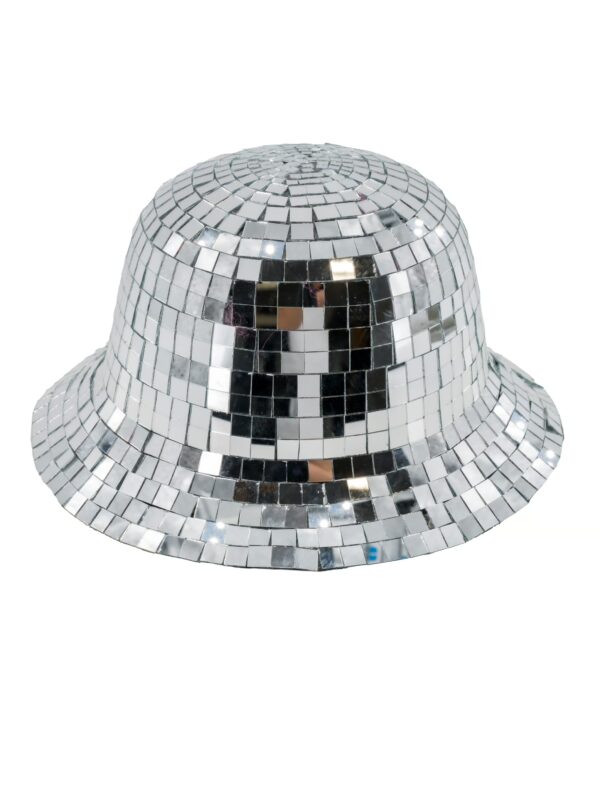 Kostümzubehör Hut Spiegelmosaik Metallic silber one size