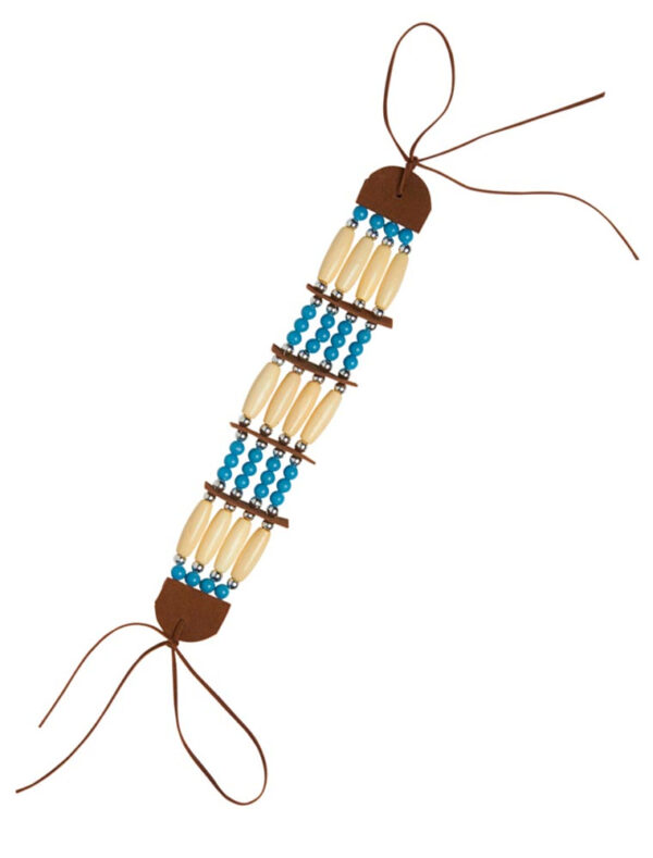 Kostümzubehör Indianerarmband mit Perlen braun