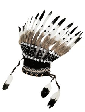 Kostümzubehör Indianerkopfschmuck Nayati Farbe: schwarz/weiß