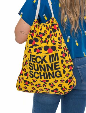 Kostümzubehör JIS Turnbeutel Logo Jeck im Sunnesching schwarz/gelb
