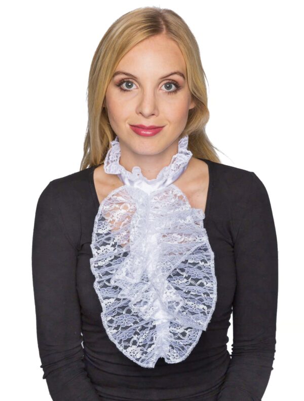 Kostümzubehör Jabot mit Spitze weiß one size