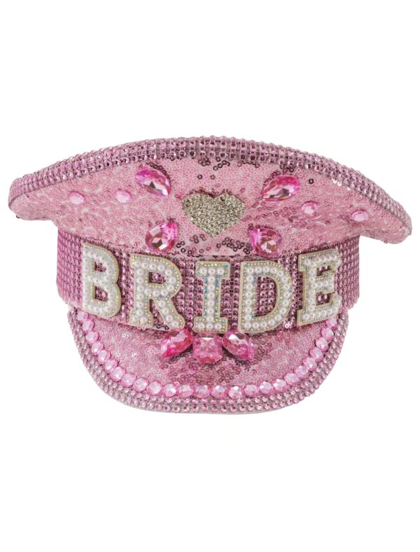 Kostümzubehör Kappe Pailletten Bride rosa one size