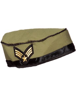 Kostümzubehör Kappe Soldat grün