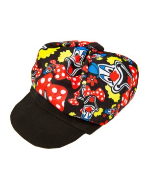 Kostümzubehör Kappe mit Deiters Clown-Muster schwarz
