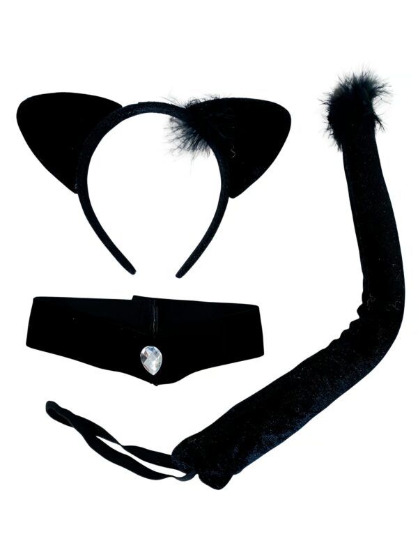 Kostümzubehör Katzen Set 3-tlg. Farbe: schwarz