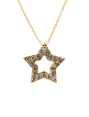 Kostümzubehör Kette mit Stern gold