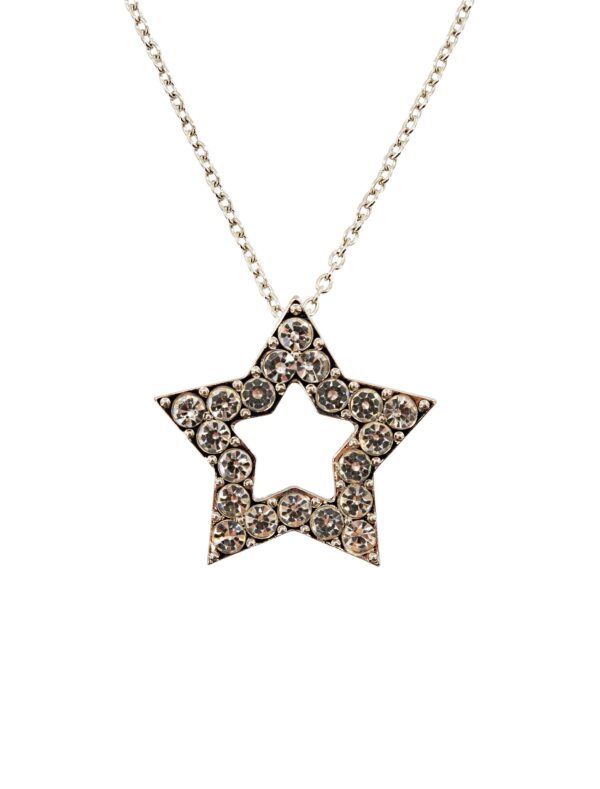 Kostümzubehör Kette mit Stern silber